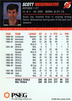 1999-00 PSEG New Jersey Devils #NNO Scott Niedermayer Back