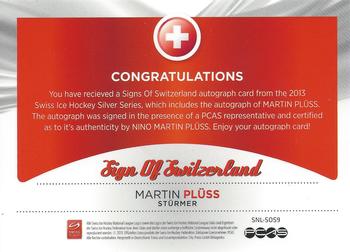 2013 PCAS Silver Series - Sign of Switzerland #SNL-SOS9 Martin Plüss Back