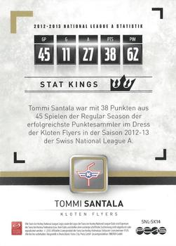 2013 PCAS Silver Series - Stat Kings #SNL-SK14 Tommi Santala Back
