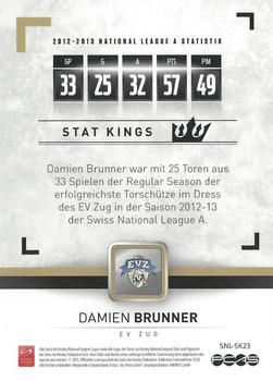 2013 PCAS Silver Series - Stat Kings #SNL-SK23 Damien Brunner Back