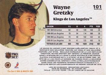 1991-92 Pro Set French #101 Wayne Gretzky Back