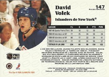 1991-92 Pro Set French #147 David Volek Back
