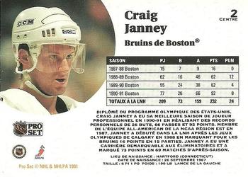 1991-92 Pro Set French #2 Craig Janney Back