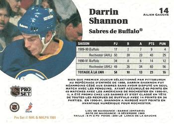 1991-92 Pro Set French #14 Darrin Shannon Back