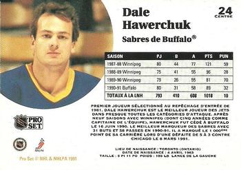 1991-92 Pro Set French #24 Dale Hawerchuk Back