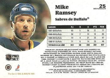 1991-92 Pro Set French #25 Mike Ramsey Back