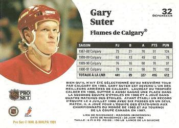 1991-92 Pro Set French #32 Gary Suter Back