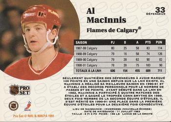 1991-92 Pro Set French #33 Al MacInnis Back