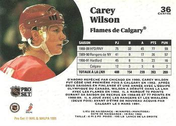 1991-92 Pro Set French #36 Carey Wilson Back