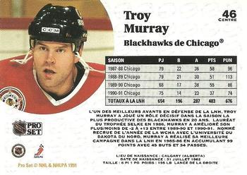 1991-92 Pro Set French #46 Troy Murray Back