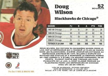 1991-92 Pro Set French #52 Doug Wilson Back