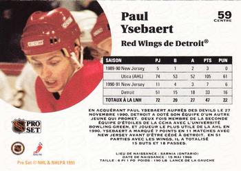 1991-92 Pro Set French #59 Paul Ysebaert Back