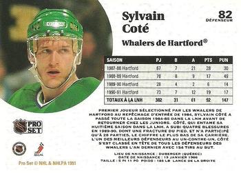 1991-92 Pro Set French #82 Sylvain Cote Back