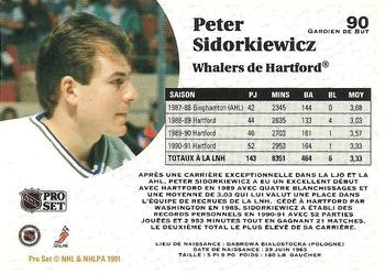 1991-92 Pro Set French #90 Peter Sidorkiewicz Back
