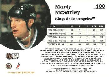 1991-92 Pro Set French #100 Marty McSorley Back