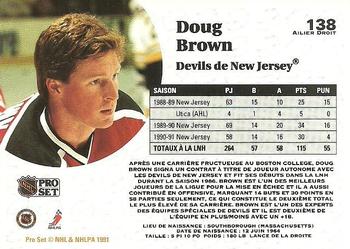 1991-92 Pro Set French #138 Doug Brown Back