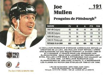 1991-92 Pro Set French #191 Joe Mullen Back