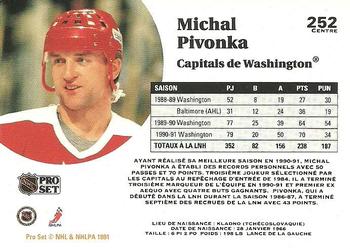1991-92 Pro Set French #252 Michal Pivonka Back
