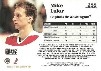 1991-92 Pro Set French #255 Mike Lalor Back