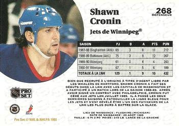 1991-92 Pro Set French #268 Shawn Cronin Back