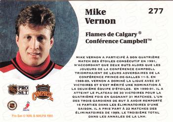 1991-92 Pro Set French #277 Mike Vernon Back