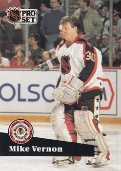 1991-92 Pro Set French #277 Mike Vernon Front