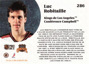 1991-92 Pro Set French #286 Luc Robitaille Back