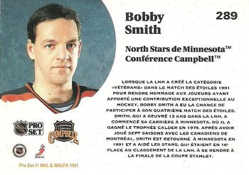 1991-92 Pro Set French #289 Bobby Smith Back