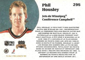 1991-92 Pro Set French #295 Phil Housley Back