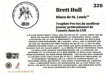 1991-92 Pro Set French #326 Brett Hull Back