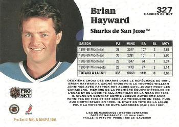 1991-92 Pro Set French #327 Brian Hayward Back