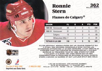 1991-92 Pro Set French #362 Ronnie Stern Back