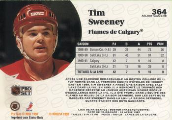 1991-92 Pro Set French #364 Tim Sweeney Back