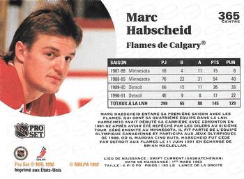 1991-92 Pro Set French #365 Marc Habscheid Back