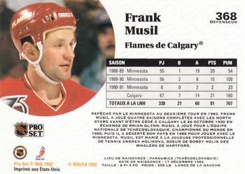 1991-92 Pro Set French #368 Frank Musil Back
