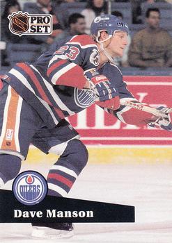1991-92 Pro Set French #389 Dave Manson Front