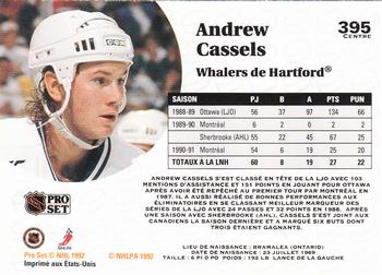 1991-92 Pro Set French #395 Andrew Cassels Back