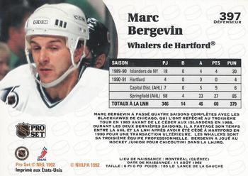 1991-92 Pro Set French #397 Marc Bergevin Back