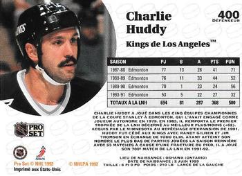 1991-92 Pro Set French #400 Charlie Huddy Back