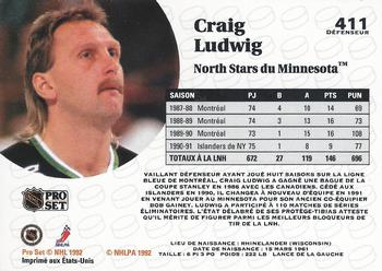 1991-92 Pro Set French #411 Craig Ludwig Back