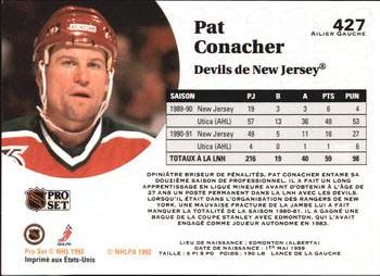 1991-92 Pro Set French #427 Pat Conacher Back