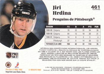 1991-92 Pro Set French #461 Jiri Hrdina Back