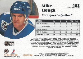 1991-92 Pro Set French #463 Mike Hough Back