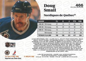 1991-92 Pro Set French #466 Doug Smail Back