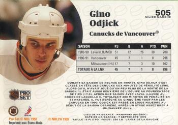 1990-91 Mohawk Oil Vancouver Cannucks Panels - [Base] - Singles #29 - Gino  Odjick