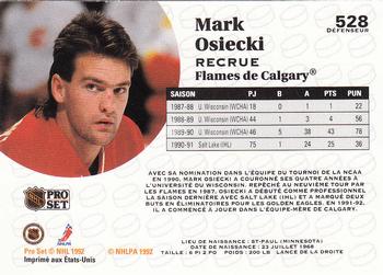1991-92 Pro Set French #528 Mark Osiecki Back