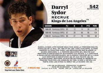 1991-92 Pro Set French #542 Darryl Sydor Back