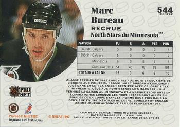 1991-92 Pro Set French #544 Marc Bureau Back