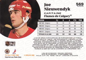 1991-92 Pro Set French #569 Joe Nieuwendyk Back