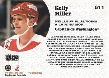 1991-92 Pro Set French #611 Kelly Miller Back